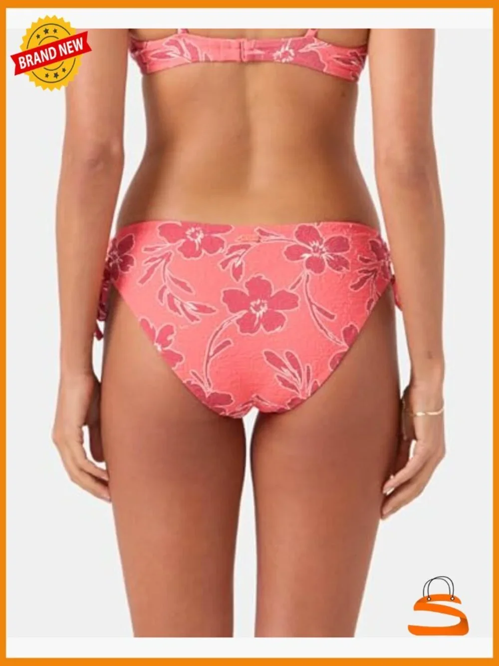 Small Side Tie Cheeky Bikini Bottoms Low Rise UPF 50+ Quick-Dry